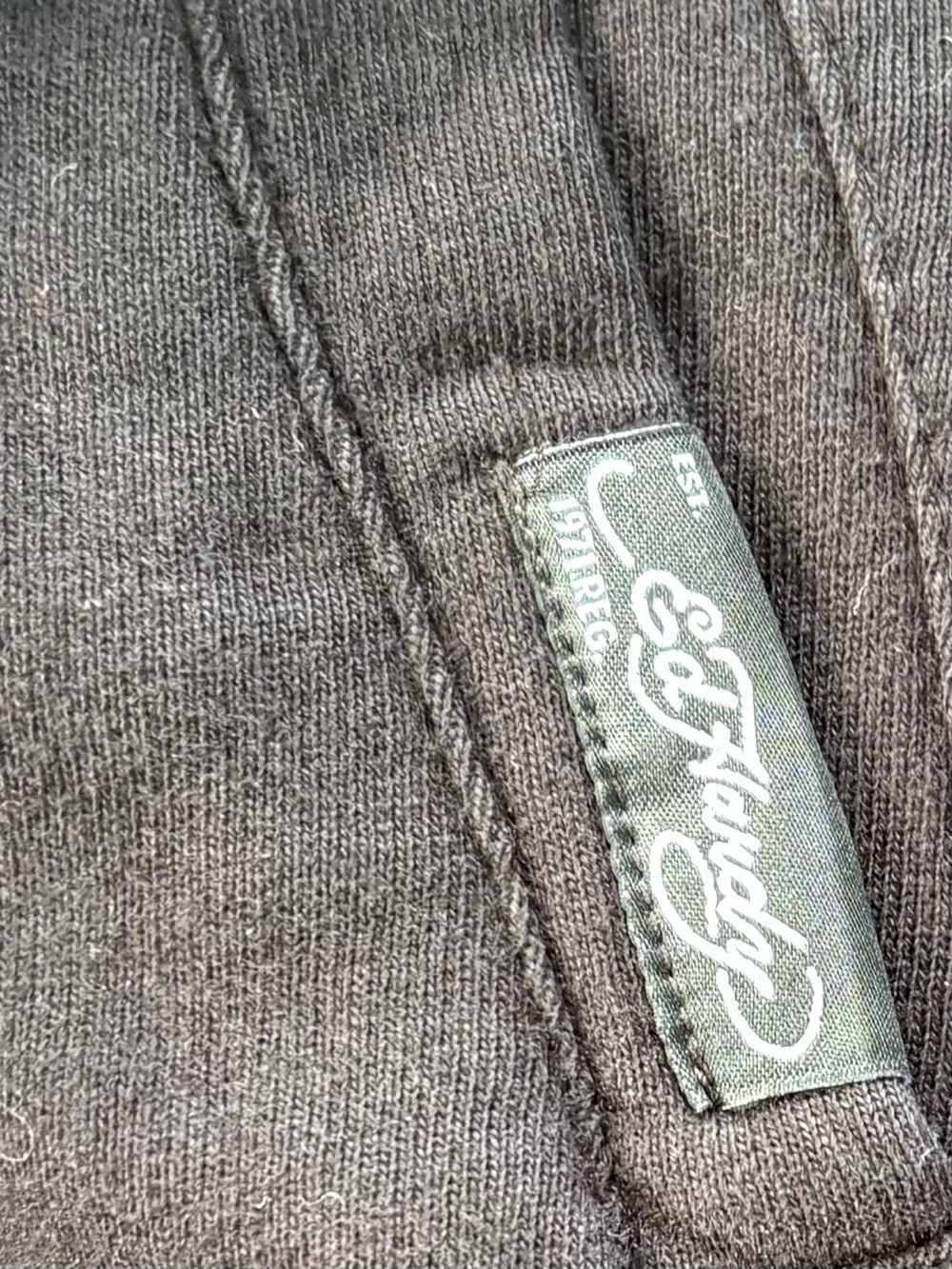 Ed Hardy Black Hoodie with Red Script Label - Picture 5 of 6